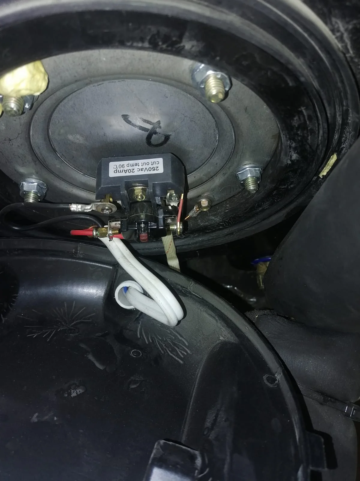 Electric geyser installed safely in a roof space