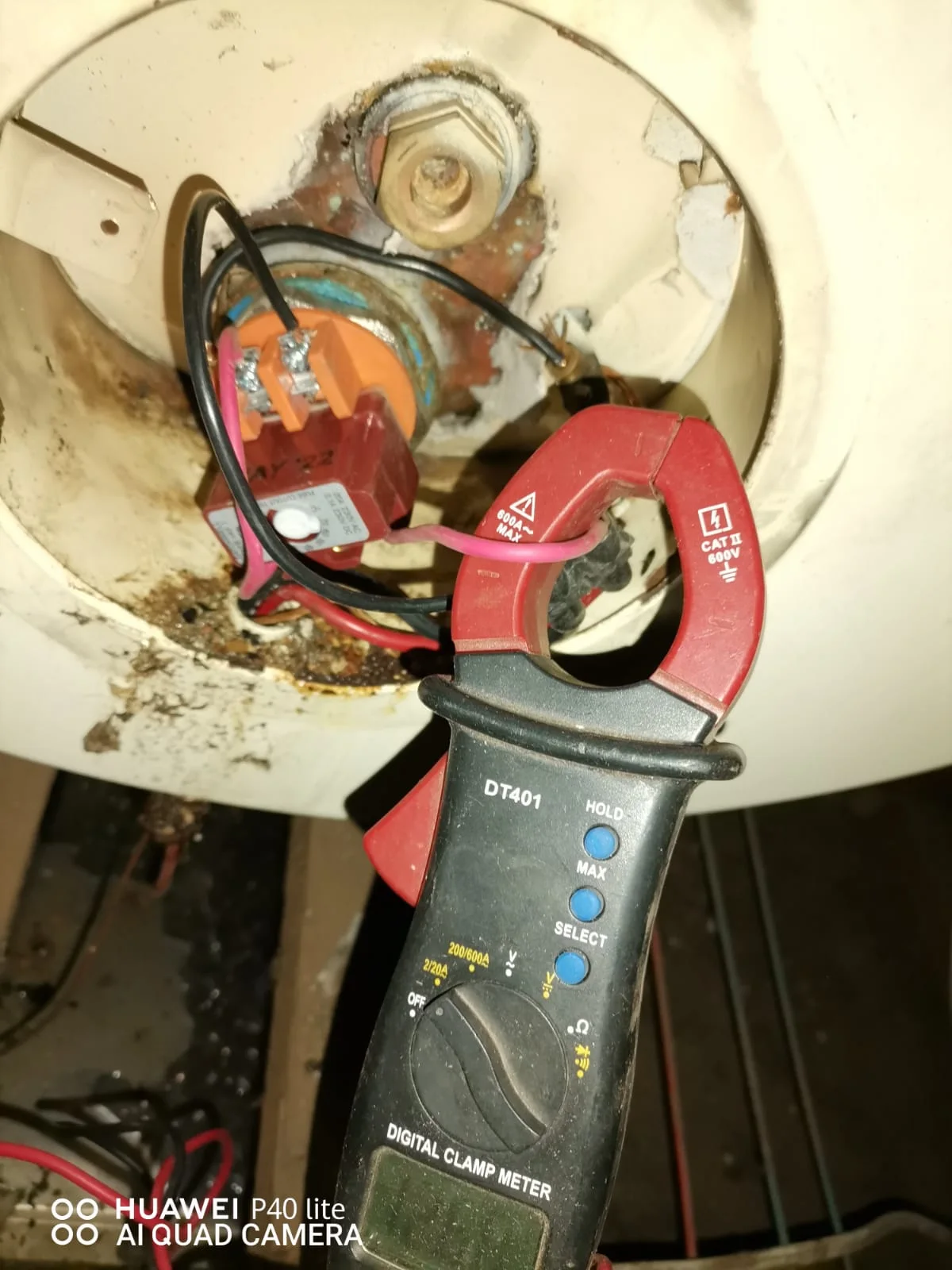 Electric geyser installed safely in a roof space