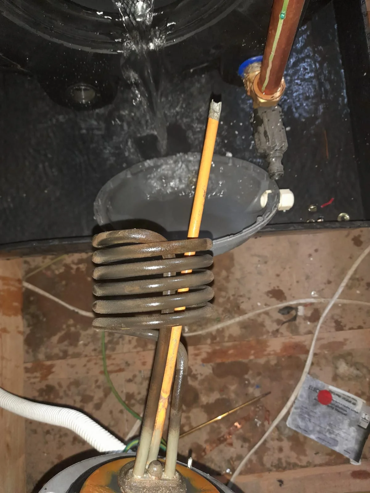 Electric geyser installed safely in a roof space