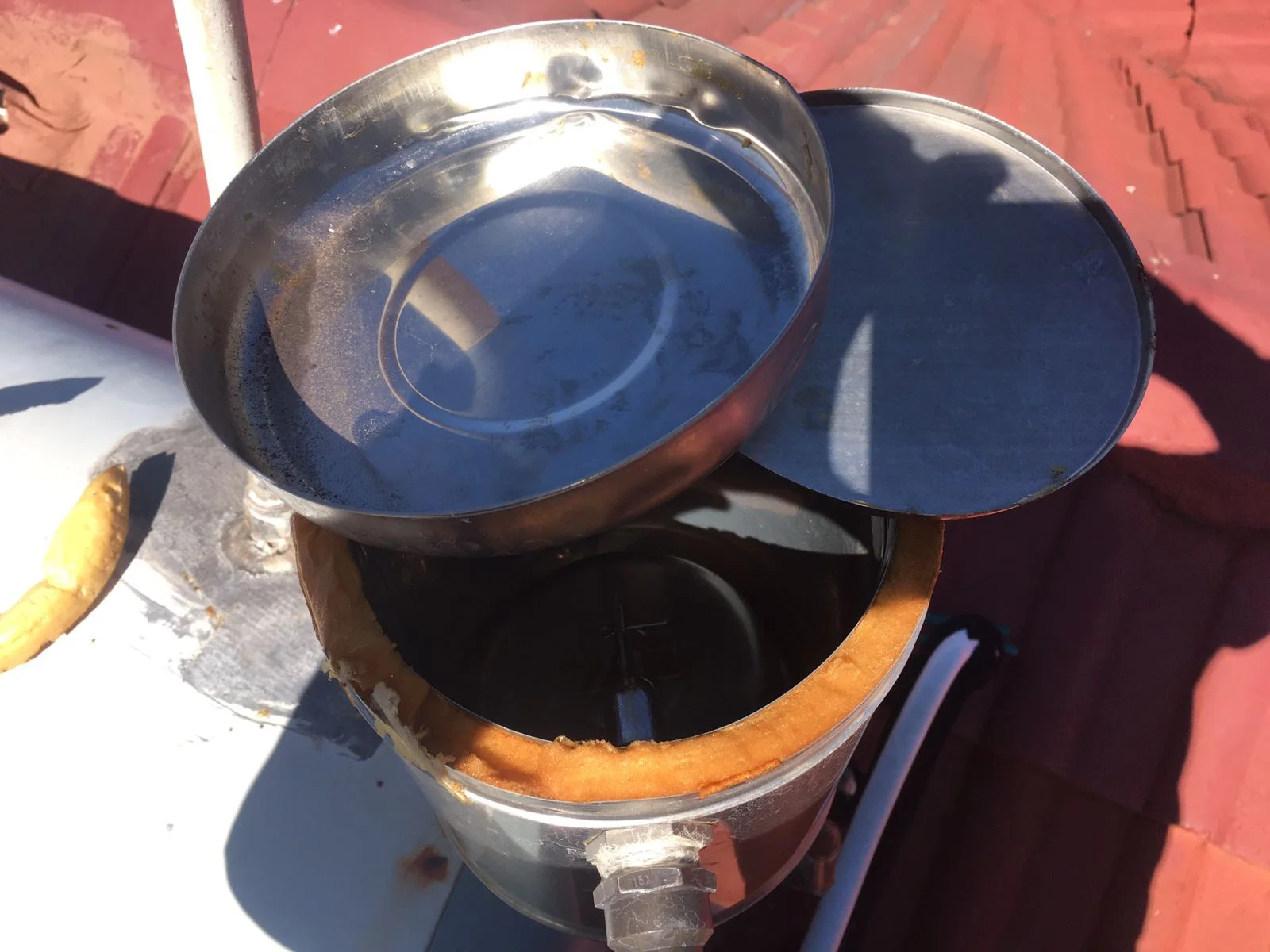 Electric geyser installed safely in a roof space