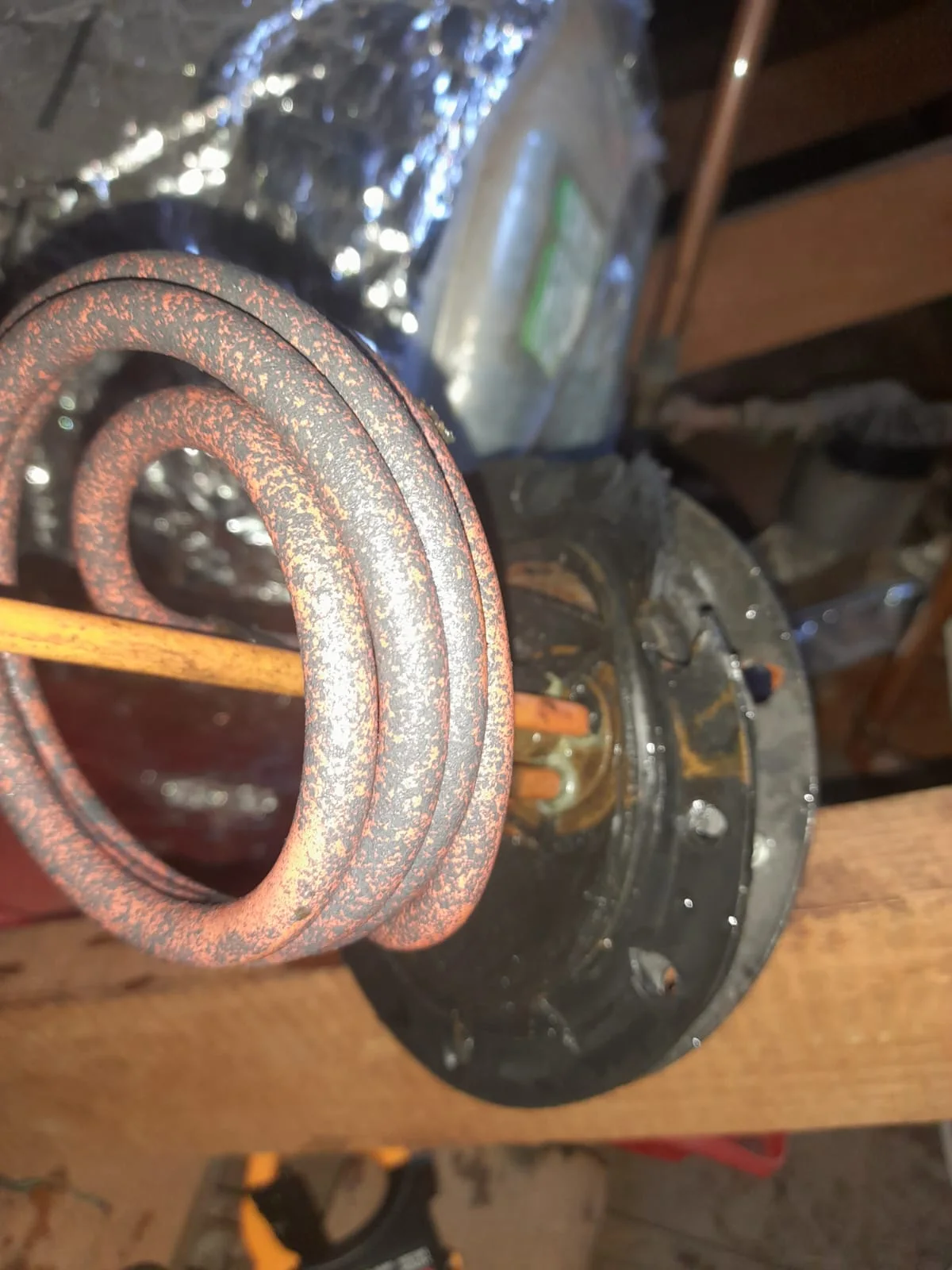Electric geyser installed safely in a roof space