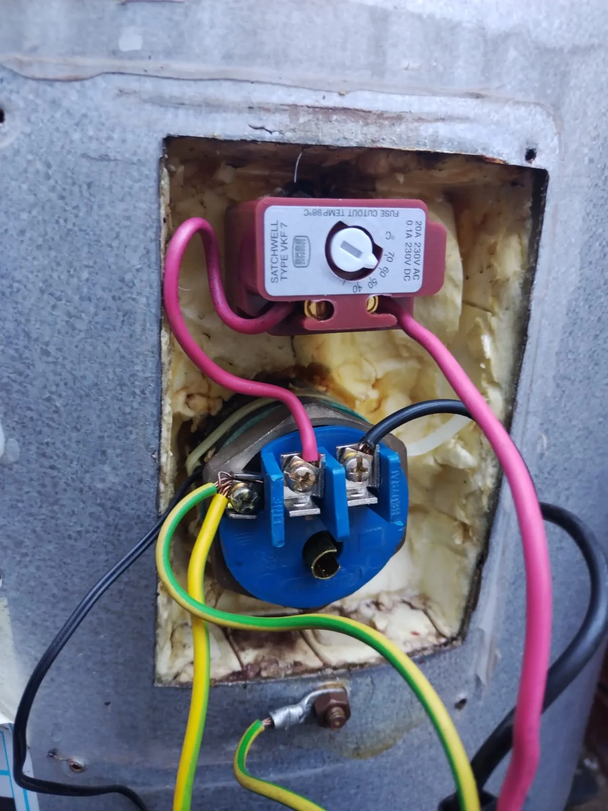 Electric geyser installed safely in a roof space