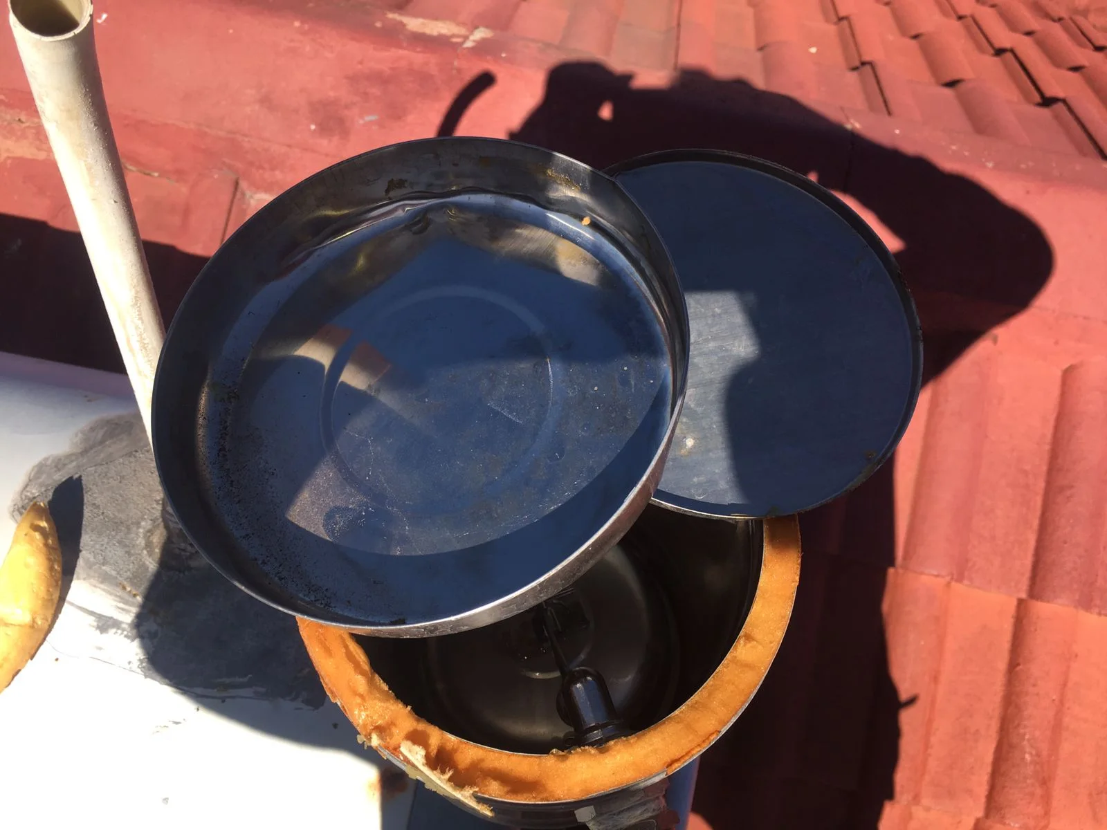 Electric geyser installed safely in a roof space