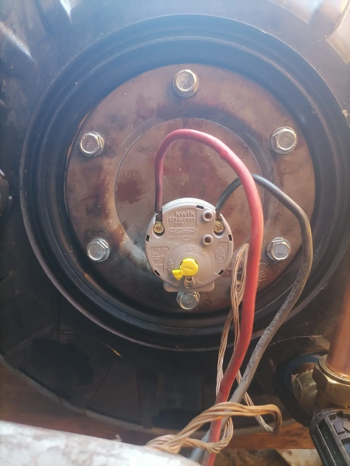 Electric geyser installed safely in a roof space