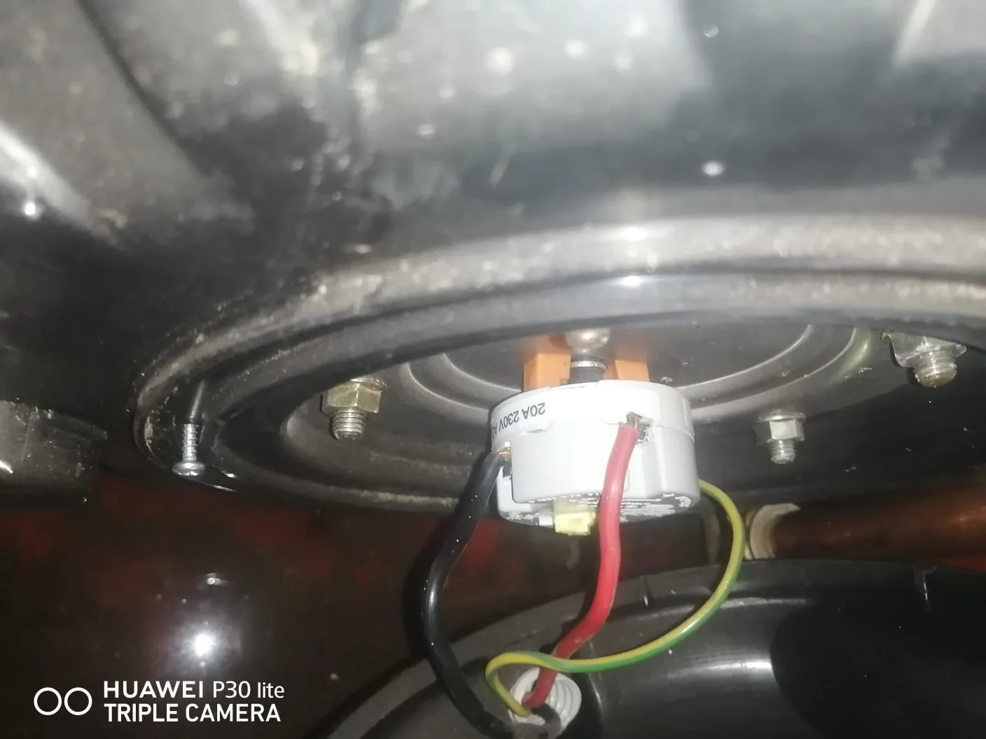 Electric geyser installed safely in a roof space