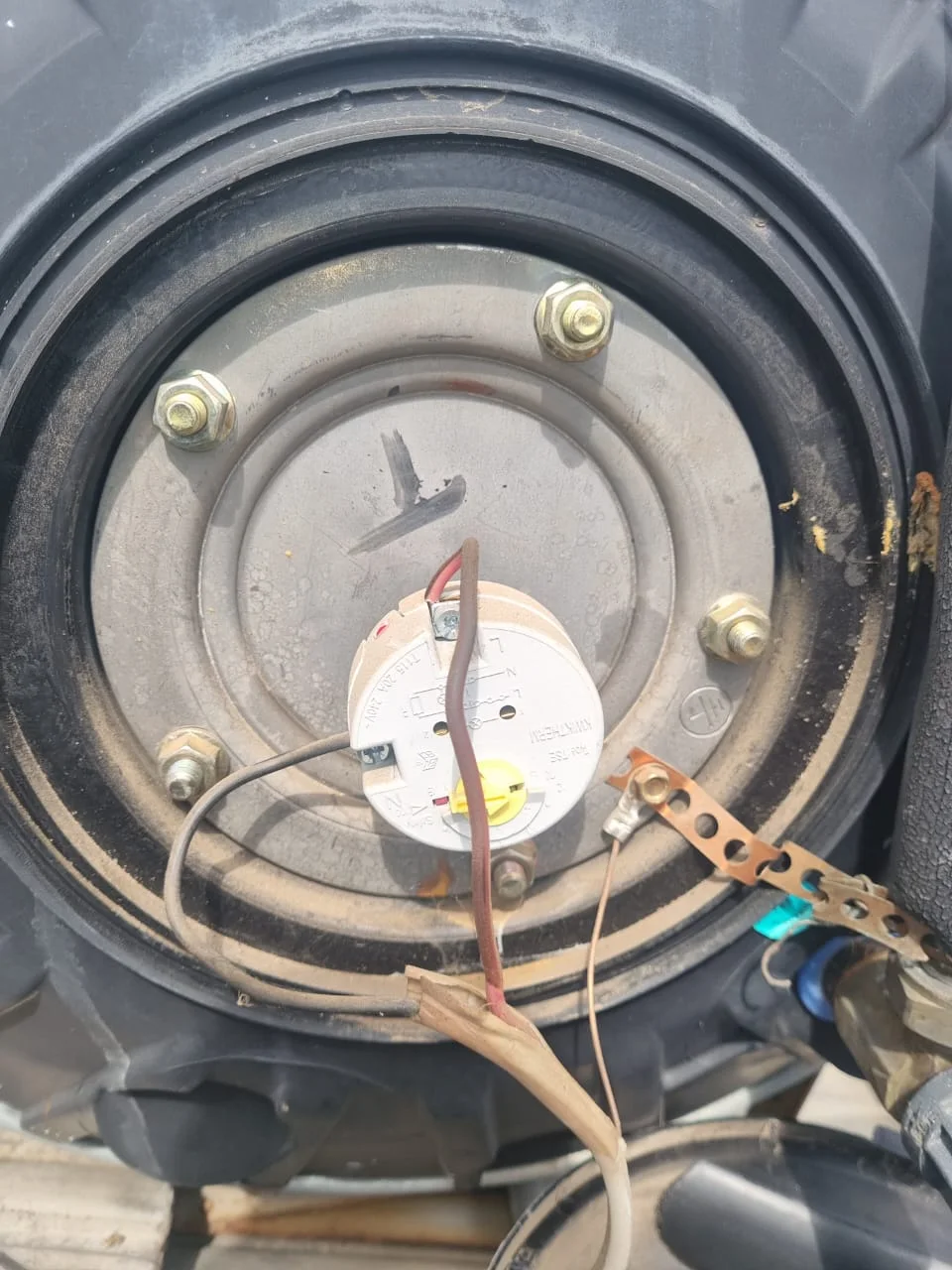 Electric geyser installed safely in a roof space