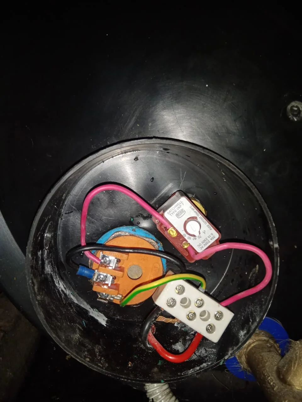 Electric geyser installed safely in a roof space