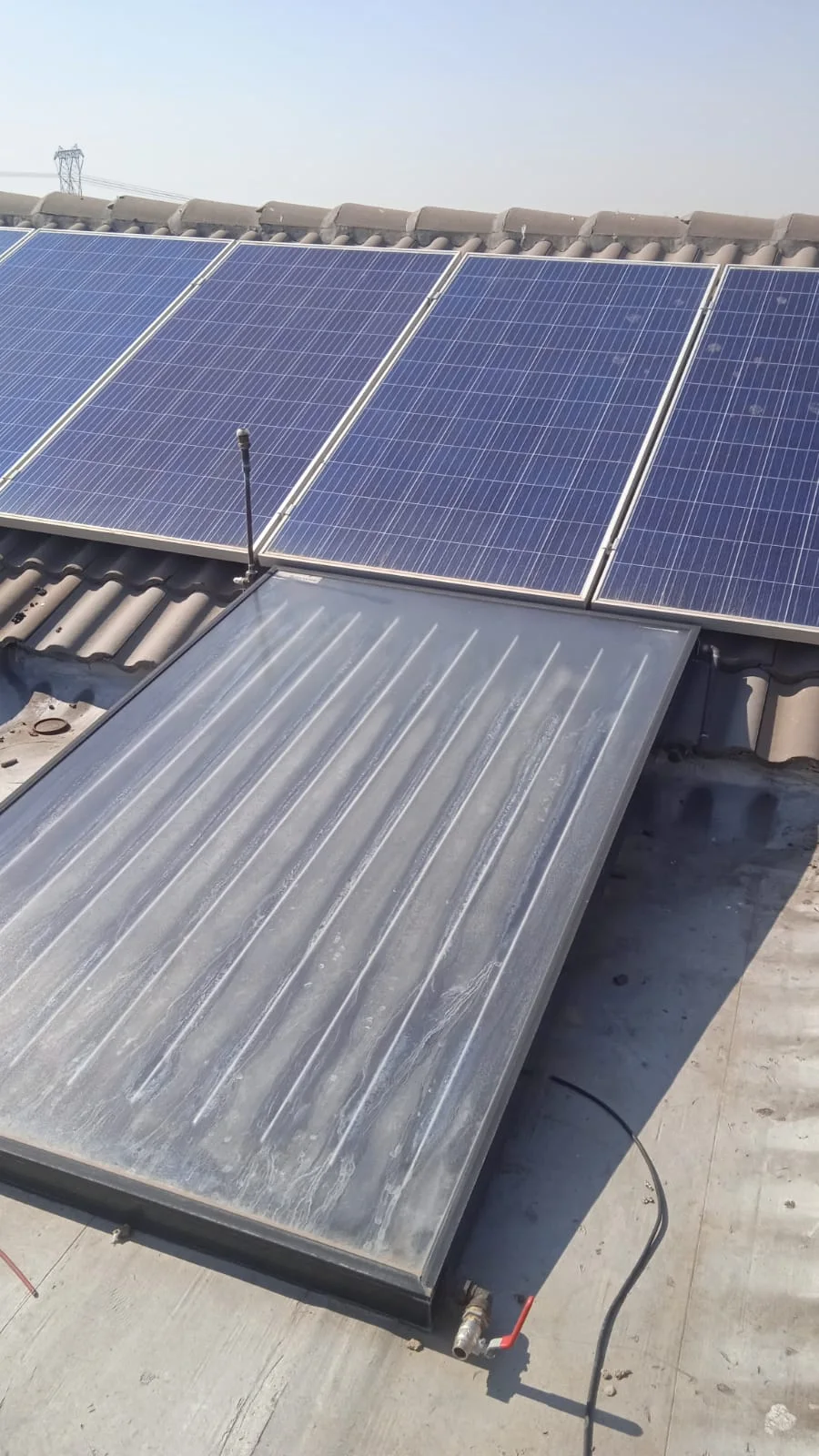 Electric geyser installed safely in a roof space
