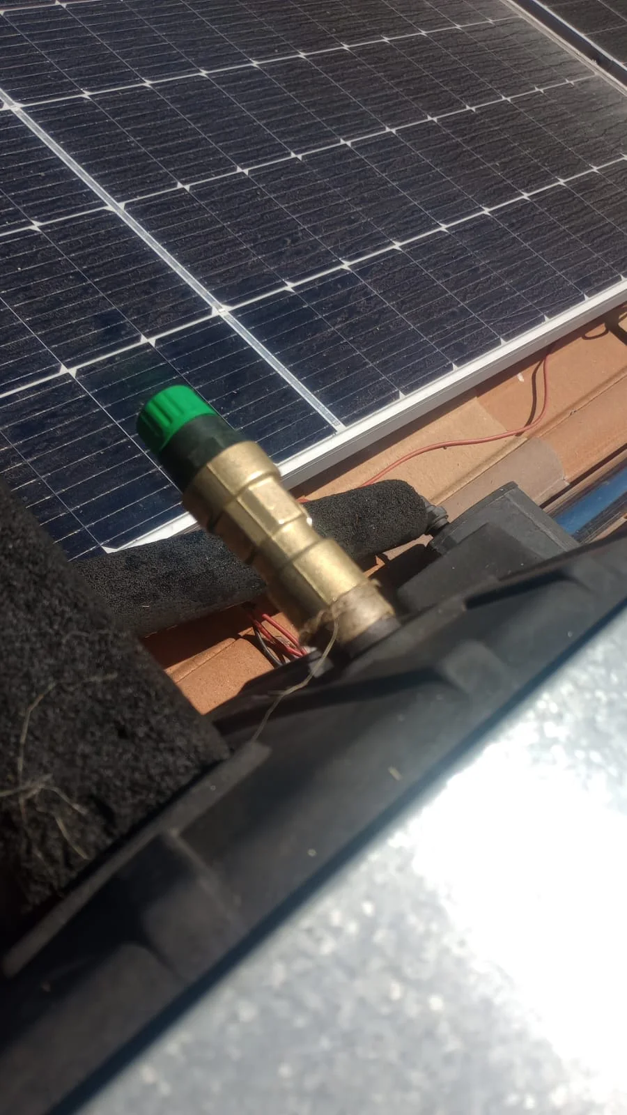 Electric geyser installed safely in a roof space