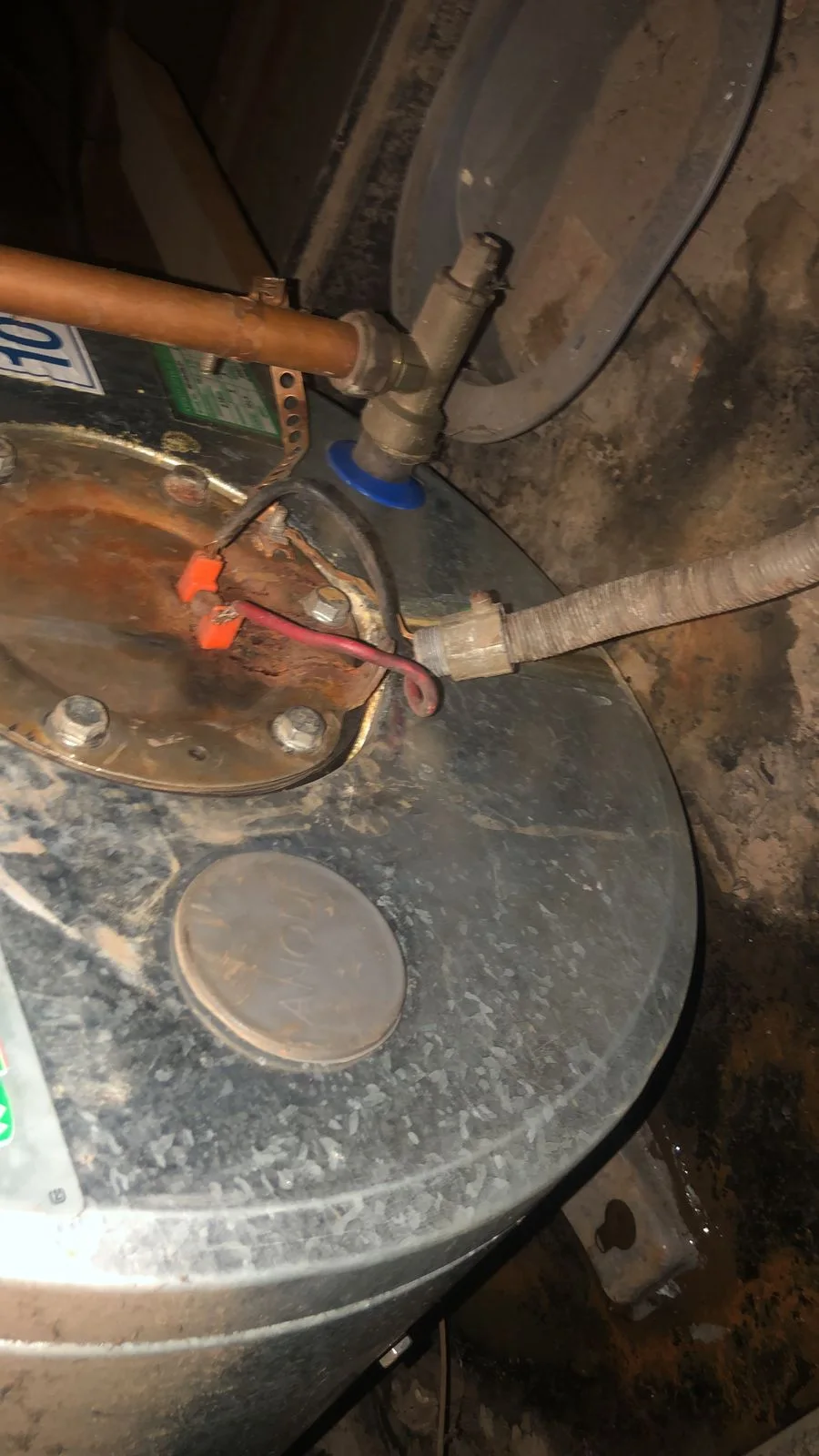 Electric geyser installed safely in a roof space