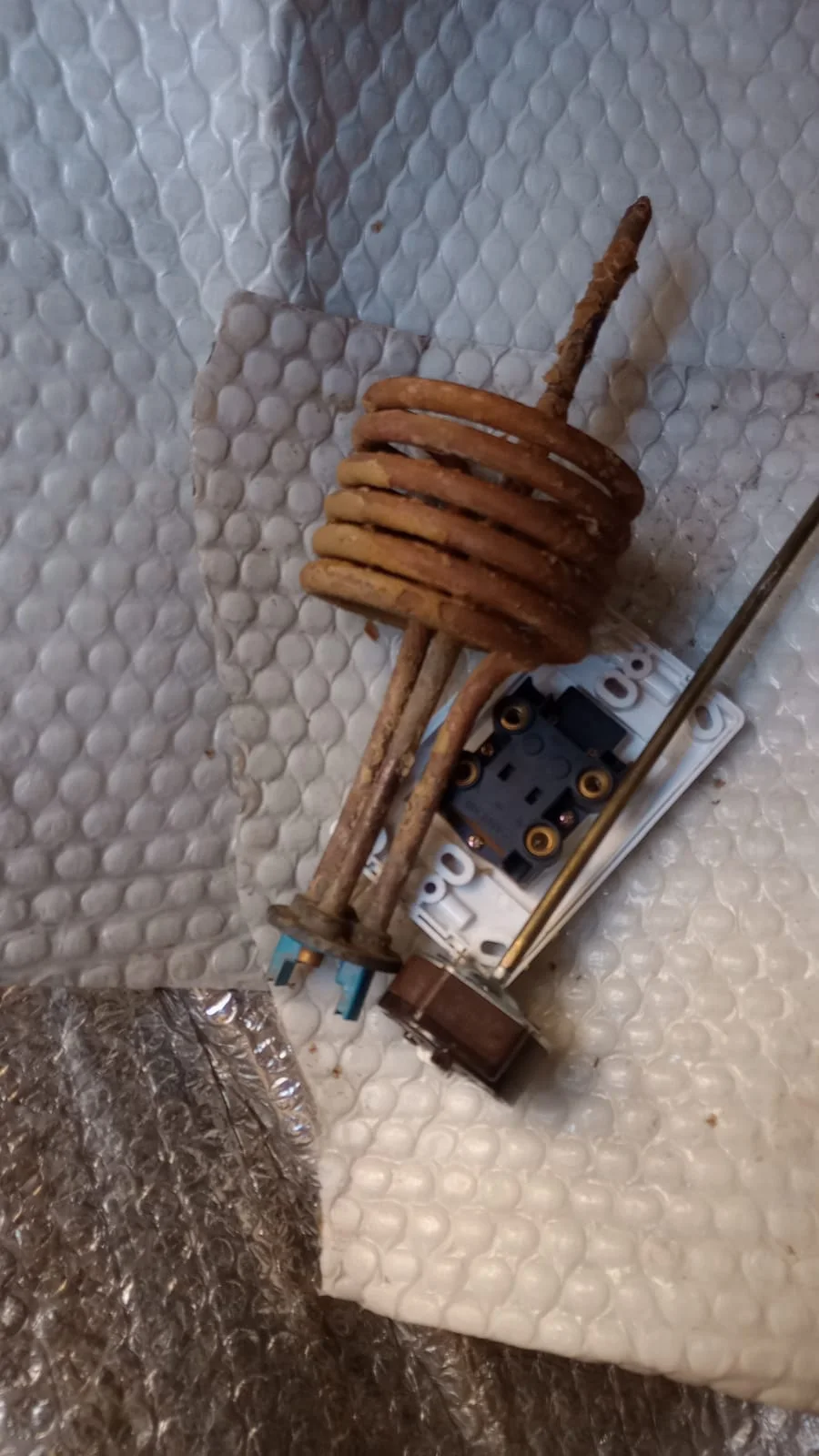 Electric geyser installed safely in a roof space