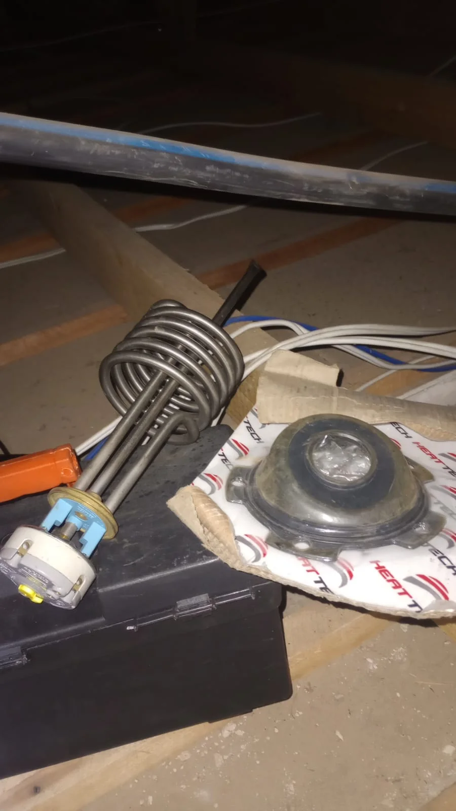 Electric geyser installed safely in a roof space