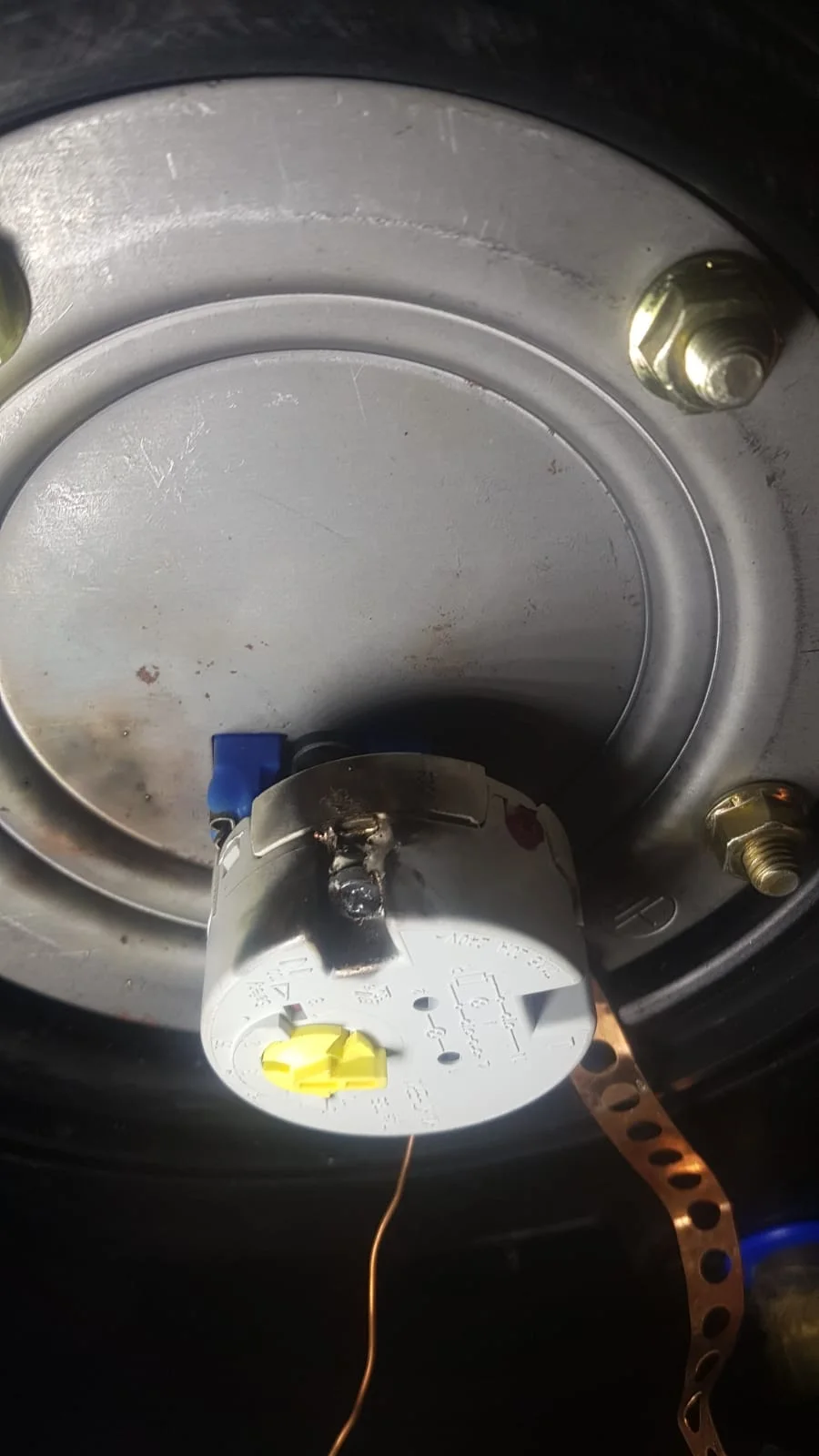 Electric geyser installed safely in a roof space