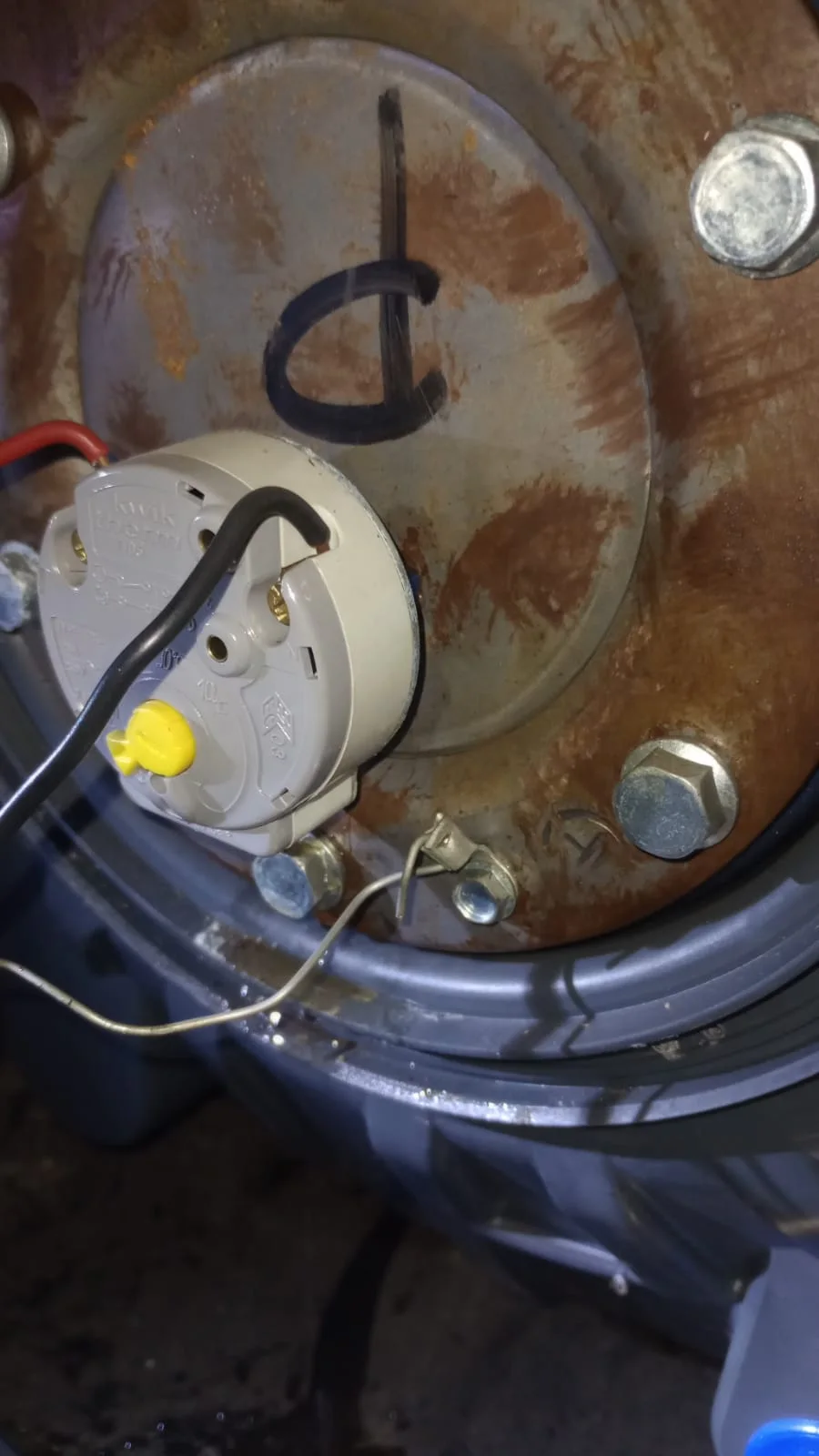 Electric geyser installed safely in a roof space