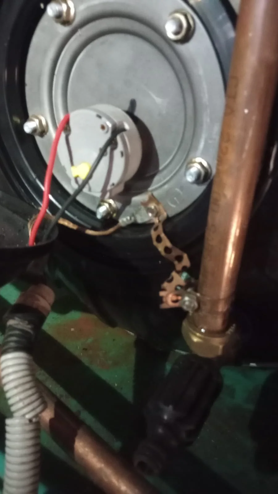 Electric geyser installed safely in a roof space