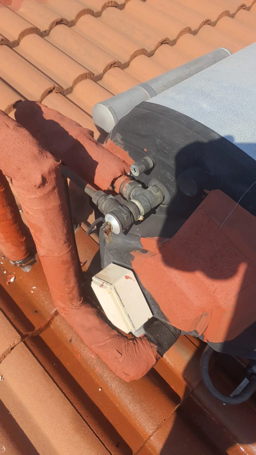 Electric geyser installed safely in a roof space