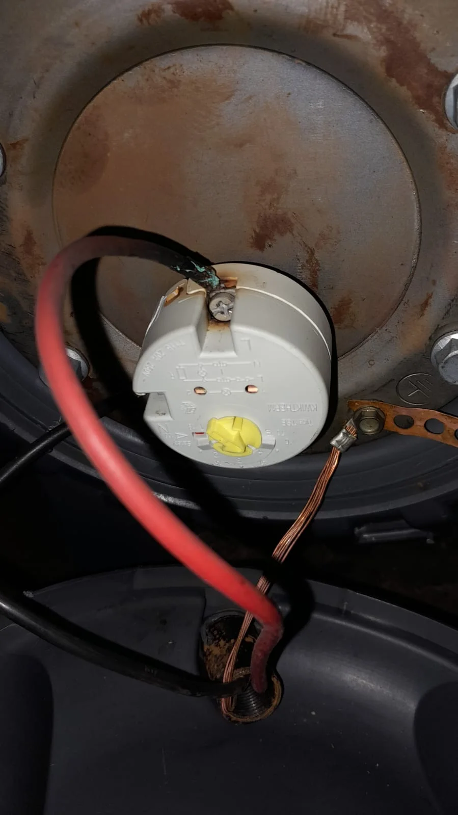 Electric geyser installed safely in a roof space