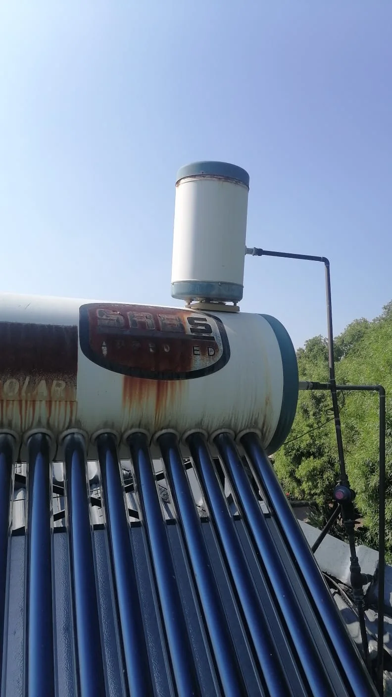 Electric geyser installed safely in a roof space