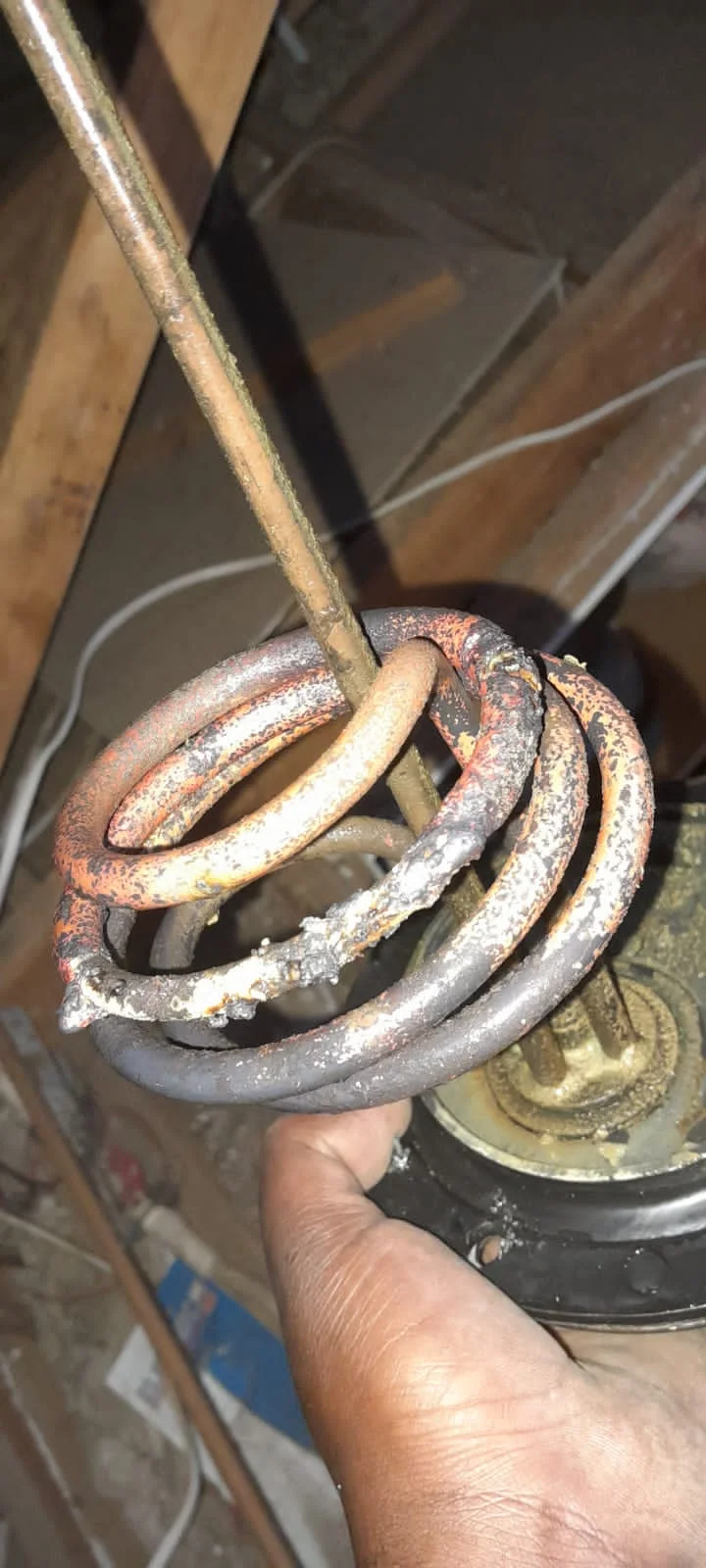 Electric geyser installed safely in a roof space