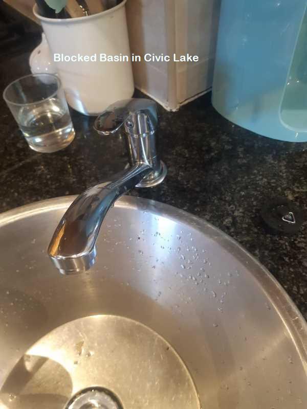 Blocked basin in Civic Lake