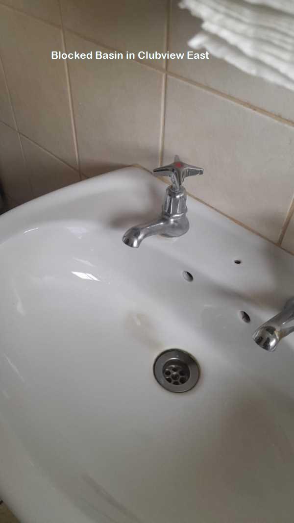 Clubview East blocked basin cleaning