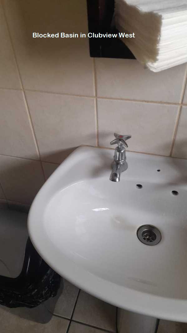 Clubview West blocked basin cleaning