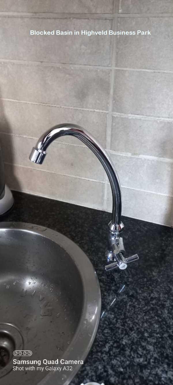 Highveld Business Park blocked basin cleaning