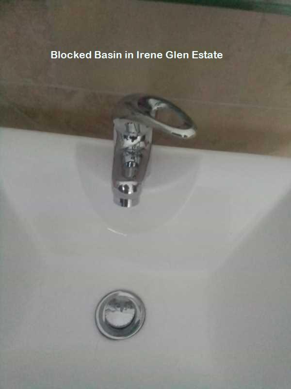 Irene Glen Estate blocked basin cleaning