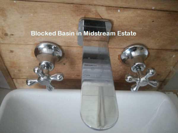 Midstream Estate blocked basin cleaning
