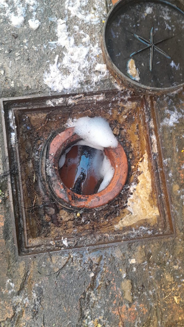 Final clearing and testing of blocked drain