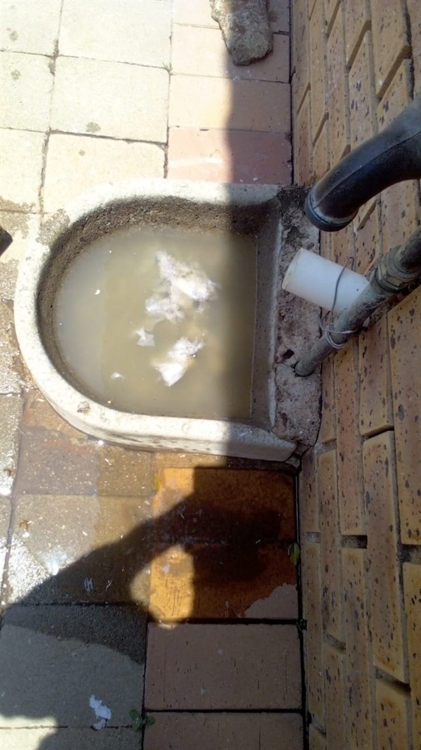 Drainage being fully restored after blockage removal