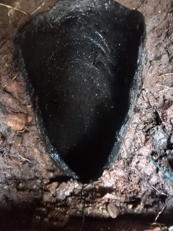 Sewer line cleared of dirt and roots