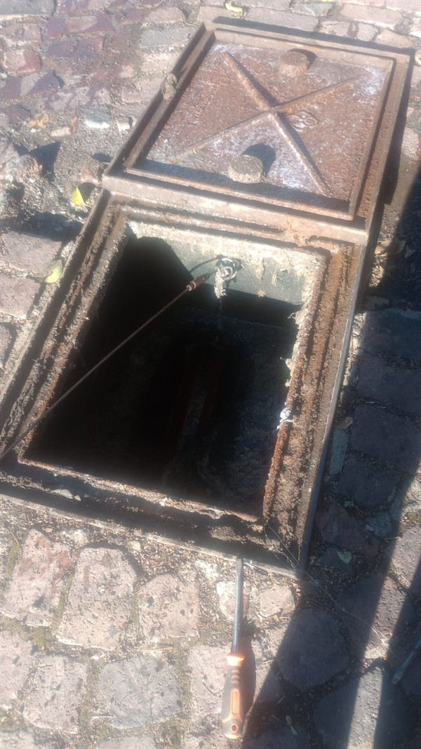 Sewer line service for blockage