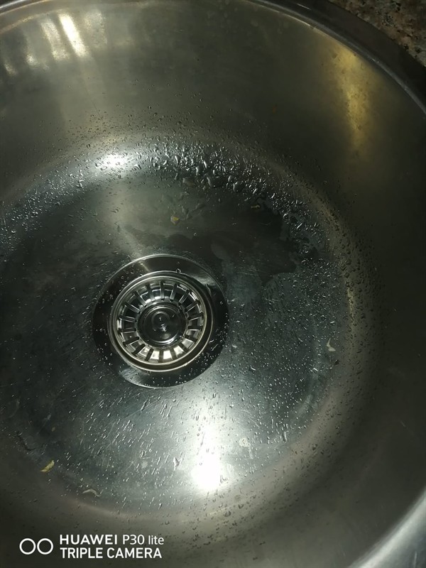 Blocked sink drain during professional repair