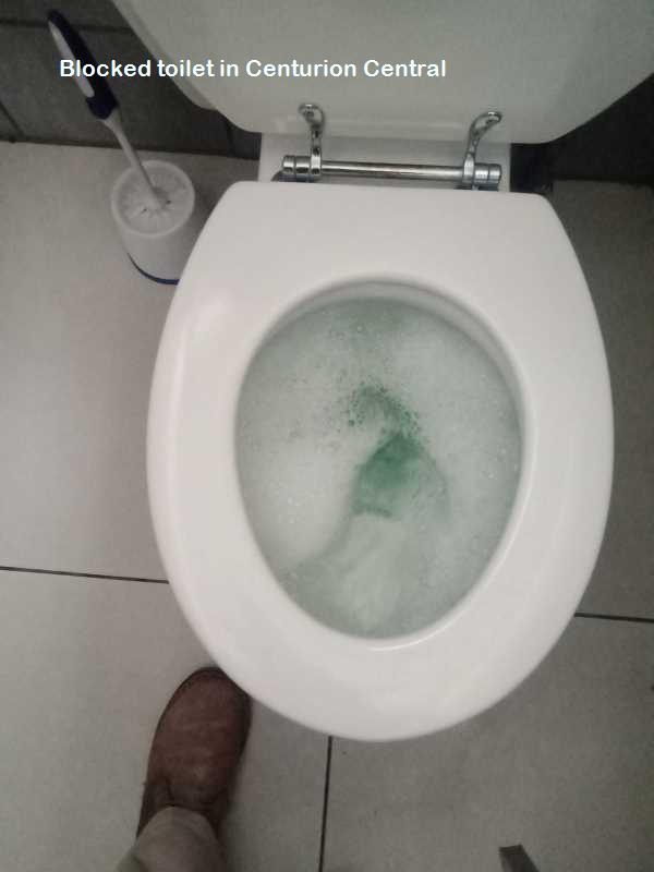 Centurion Central blocked toilet cleaners
