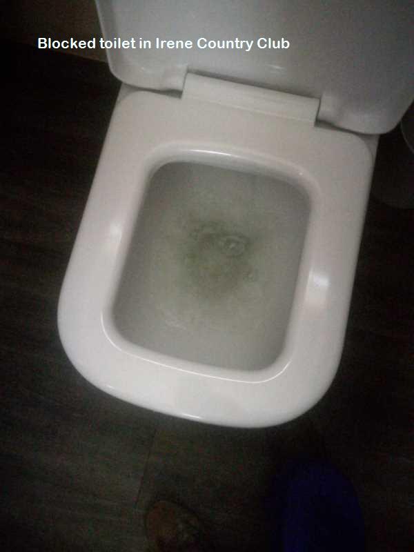 Irene Country Club blocked toilet cleaners