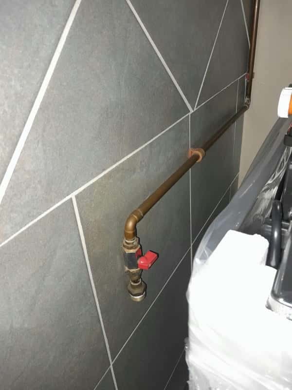 Dripping wall from burst pipe in Bonaero Park