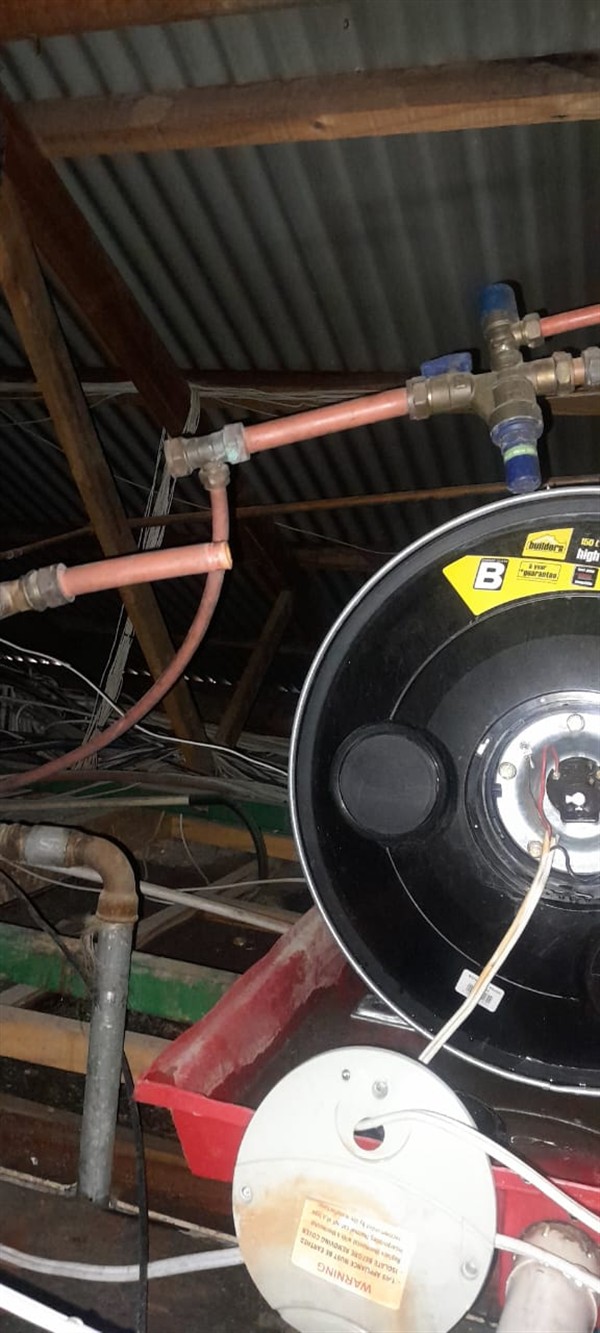 High concern from escaping burst geyser in Elands