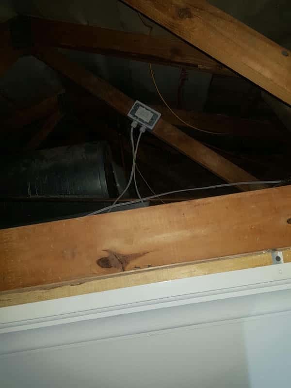 Soaking ceiling from burst geyser in Lammermoor