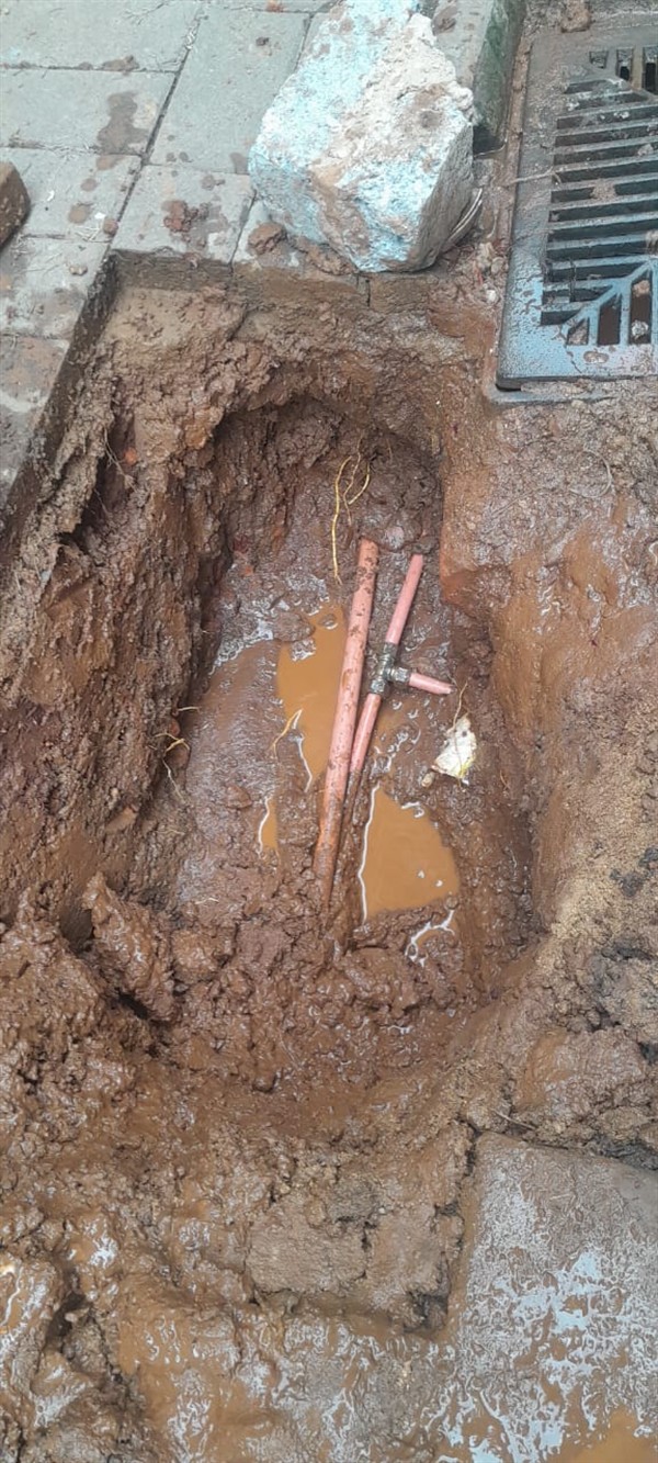 Underground burst pipe risking foundation issues in Sunninghill Gardens