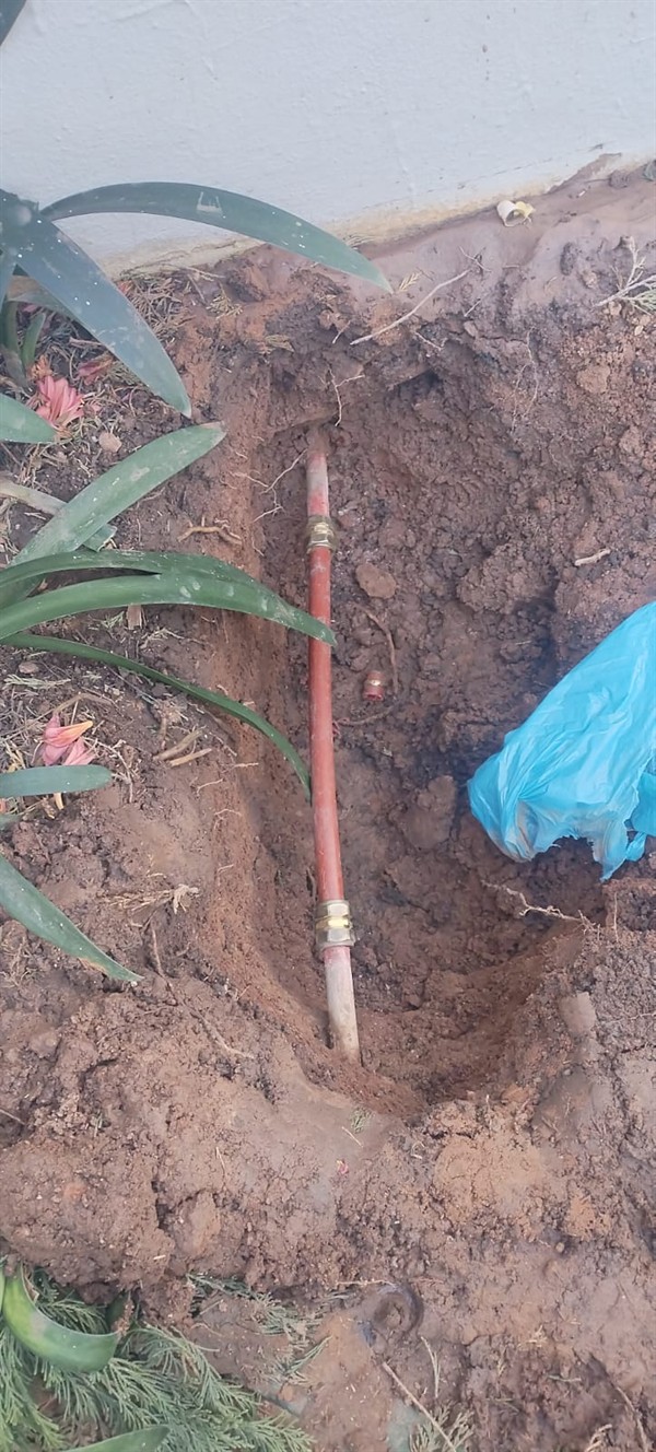 Water leaking from underground burst pipe causing higher bills in Tedderfield