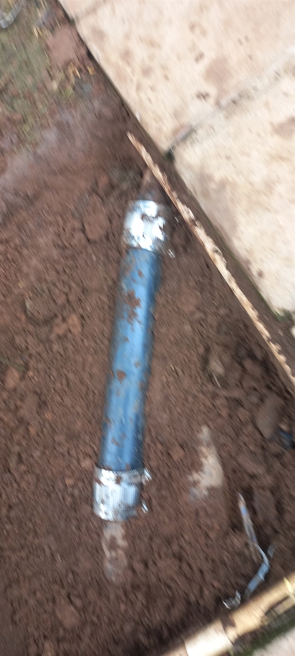 Ongoing water loss from burst underground pipe in Westgate