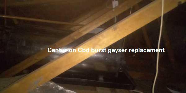 Centurion Cbd burst geyser replacement by certified plumbers offering free call out fees, damage report, and a plumbing CoC for insurance.