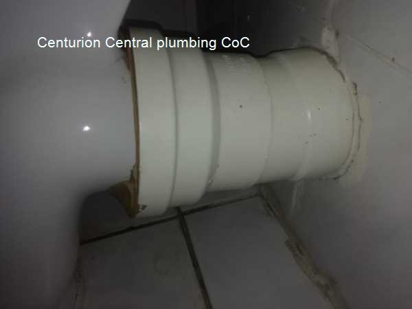Centurion Central plumbing CoC