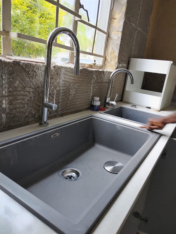 Final clearing of blocked sink drain