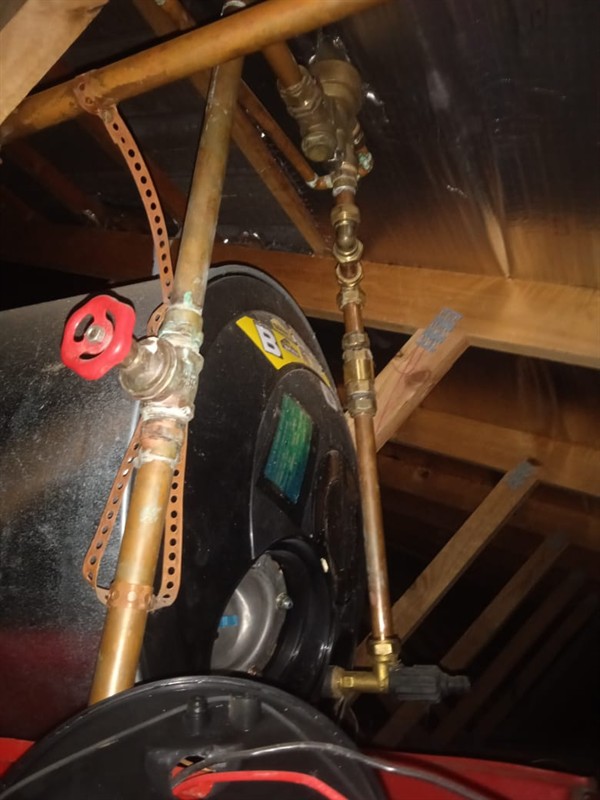 Pouring water causing damage from burst geyser in Wolmerton