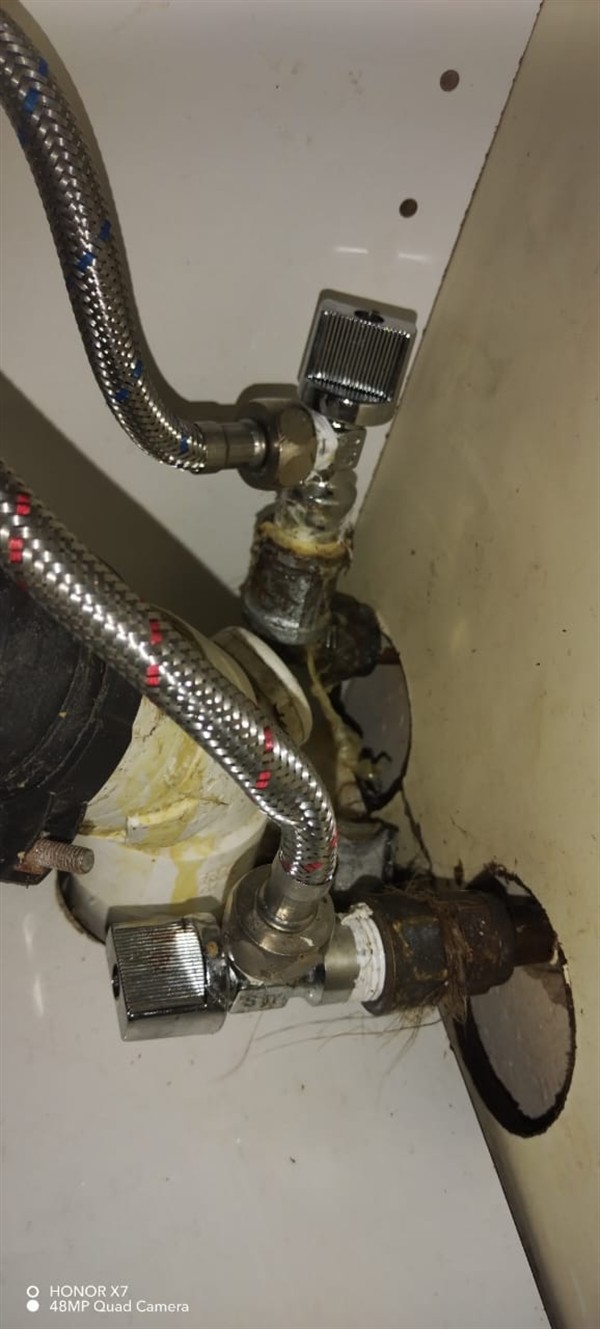 Leaking angle valve at basin plumbing in Heatherview