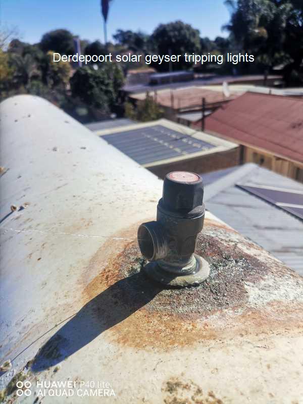 Solar Tripping Derdepoort solar geyser tripping lights