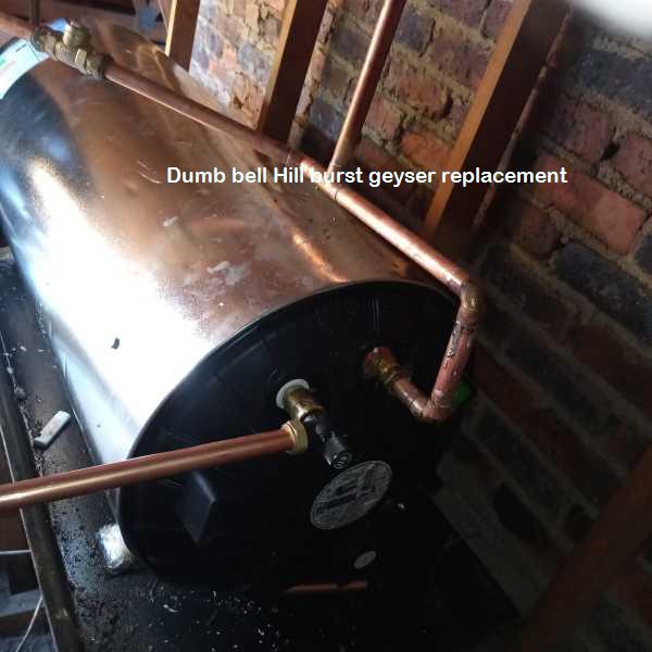 Dumb bell Hill burst geyser replacement by qualified plumbers offering free call out fees and a plumbing CoC all hours including weekends.