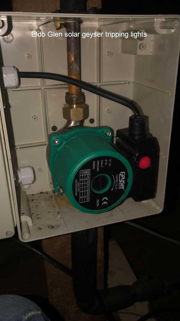 Eldo Glen solar geyser tripping lights